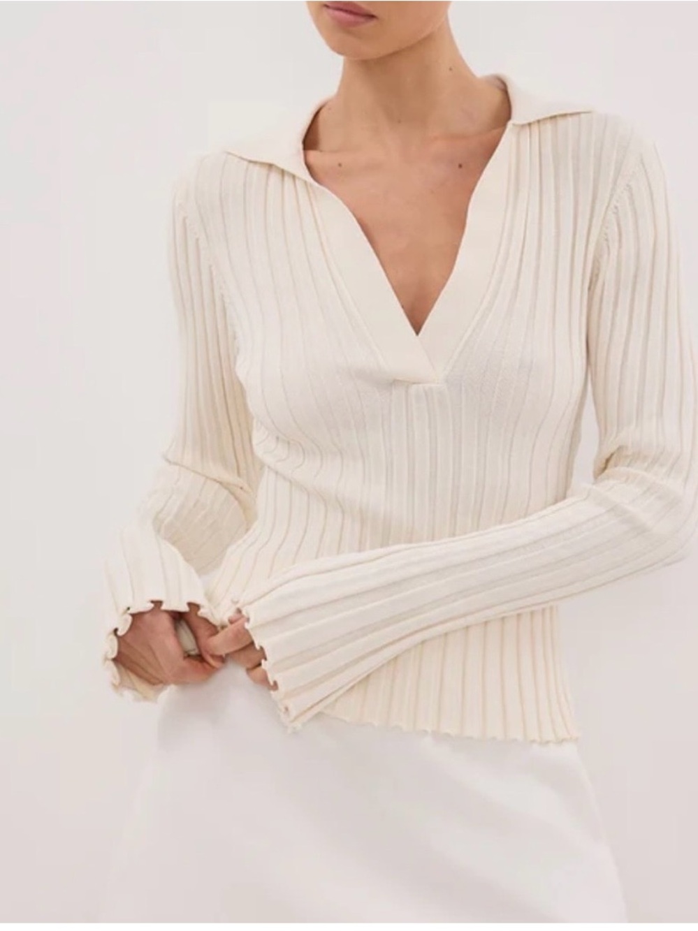 Dissh Long Sleeve Ribbed Top